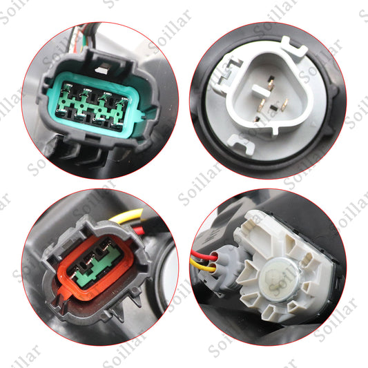 Headlight LED Left Driver Side Headlamp Assembly For 2014 2015 2016 Nissan Rogue