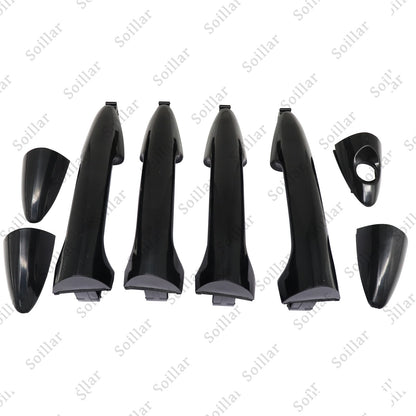 4X Exterior Door Handle Front Rear Left Right For Hyundai Accent 2012-2017