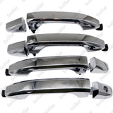 Exterior Door Handle For 2014-2017 Chevrolet Silverado 1500 Set of 4 Chrome
