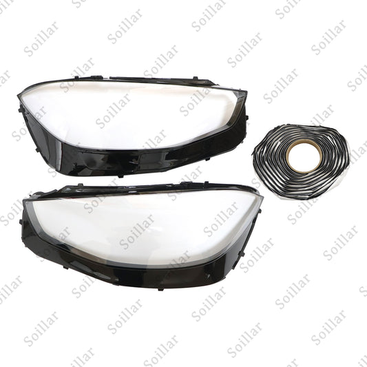 Headlight Headlamp Lens Cover+Sealant Glue For Mercedes-Benz S-Class W223 2020+