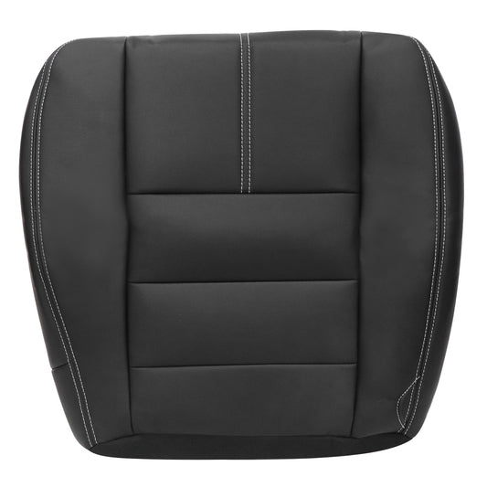 For 2008-2010 Ford F250 F350 Super Duty Lariat XL Driver & Passenger Bottom & Top Leather Seat Cover Black
