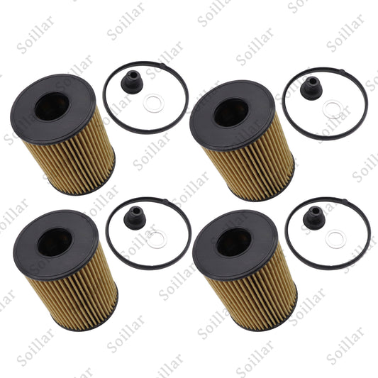 4Pcs High Quality Oil Filter Pack With Seals For 2021 Kia Optima 2.5L Engine