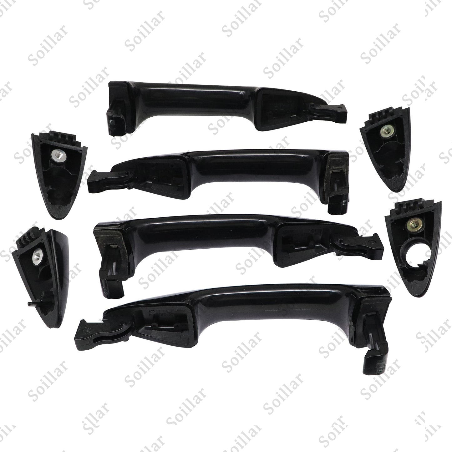 4X Exterior Door Handle Front Rear Left Right For Hyundai Accent 2012-2017