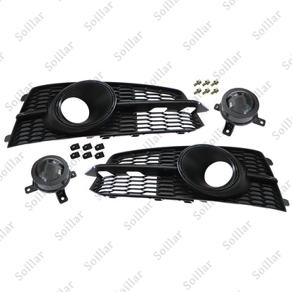 For Audi A6 S6 RS6 2016 2017 2018 Front honeycomb Mesh Grill Fog Light Grille