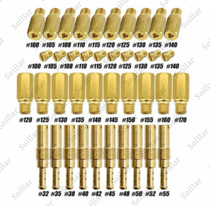Carburetor 10Pc Slow Jets/Pilot Jet Kit+30Pc Main Jets For PWK Keihin OKO Carbs