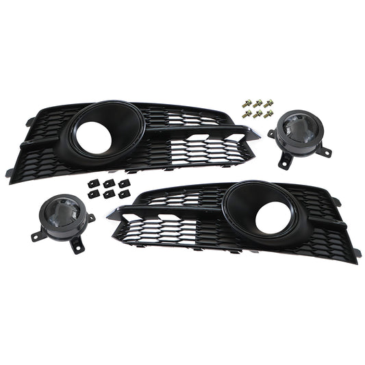 For Audi A6 S6 RS6 2016 2017 2018 Front honeycomb Mesh Grill Fog Light Grille