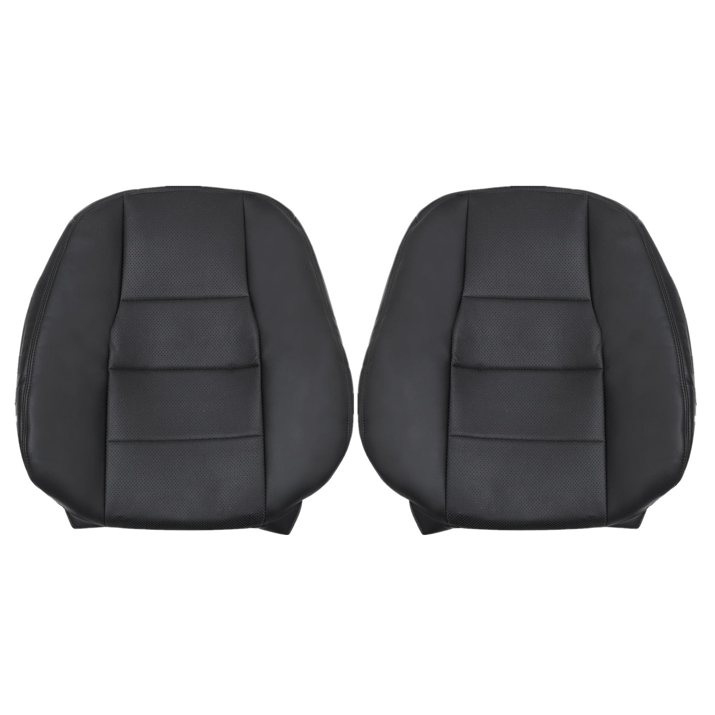 For 2008-2014 Mercedes Benz C250 C300 C350 Driver & Passenger Bottom & Top Replacement Leather Seat Cover Black