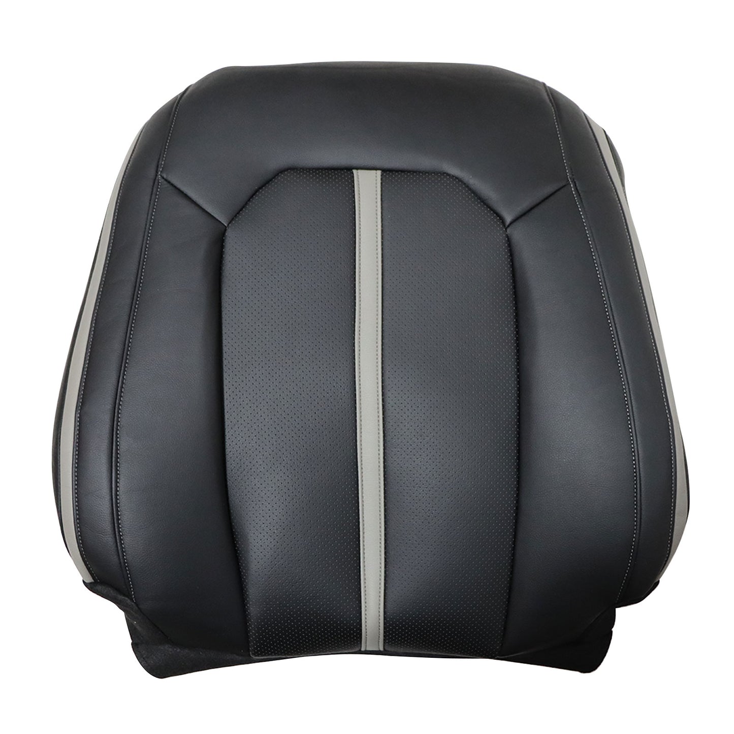 For 2015-2020 Ford F150 F250 F350 Front Driver & Passenger Bottom & Top Leather Seat Cover Black