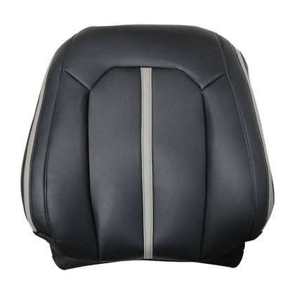 For 2015-2020 Ford F150 F250 F350 Front Driver & Passenger Bottom & Top Leather Seat Cover Black