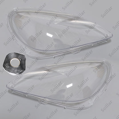 Pair Front Headlight Lens Cover+Glue For Mercedes-Benz SLK R171 2005-2011