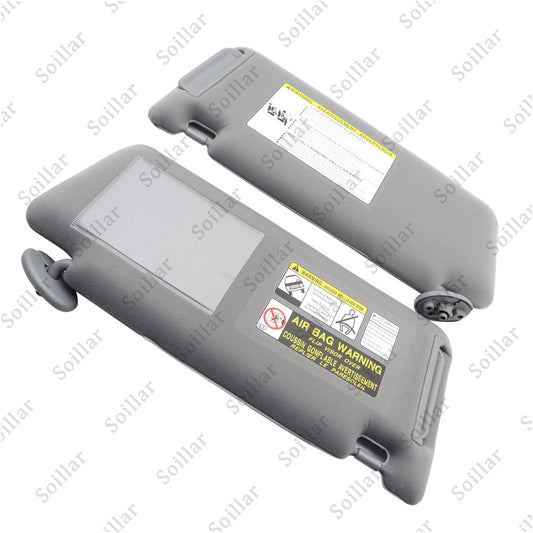 1 Pair For 2005-2015 Toyota Tacoma Sun Visor LH Driver & RH Passenger Side Gray