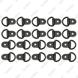 20pcs Black D Shape Tie Down Anchors Ring for Car Truck Trailers RV Boats Power