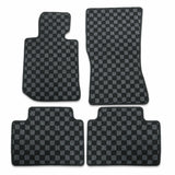 2-Row Checkered Flag Carpet Floor Mats For 2019-2024 BMW 3-Series G20 & M3 G80