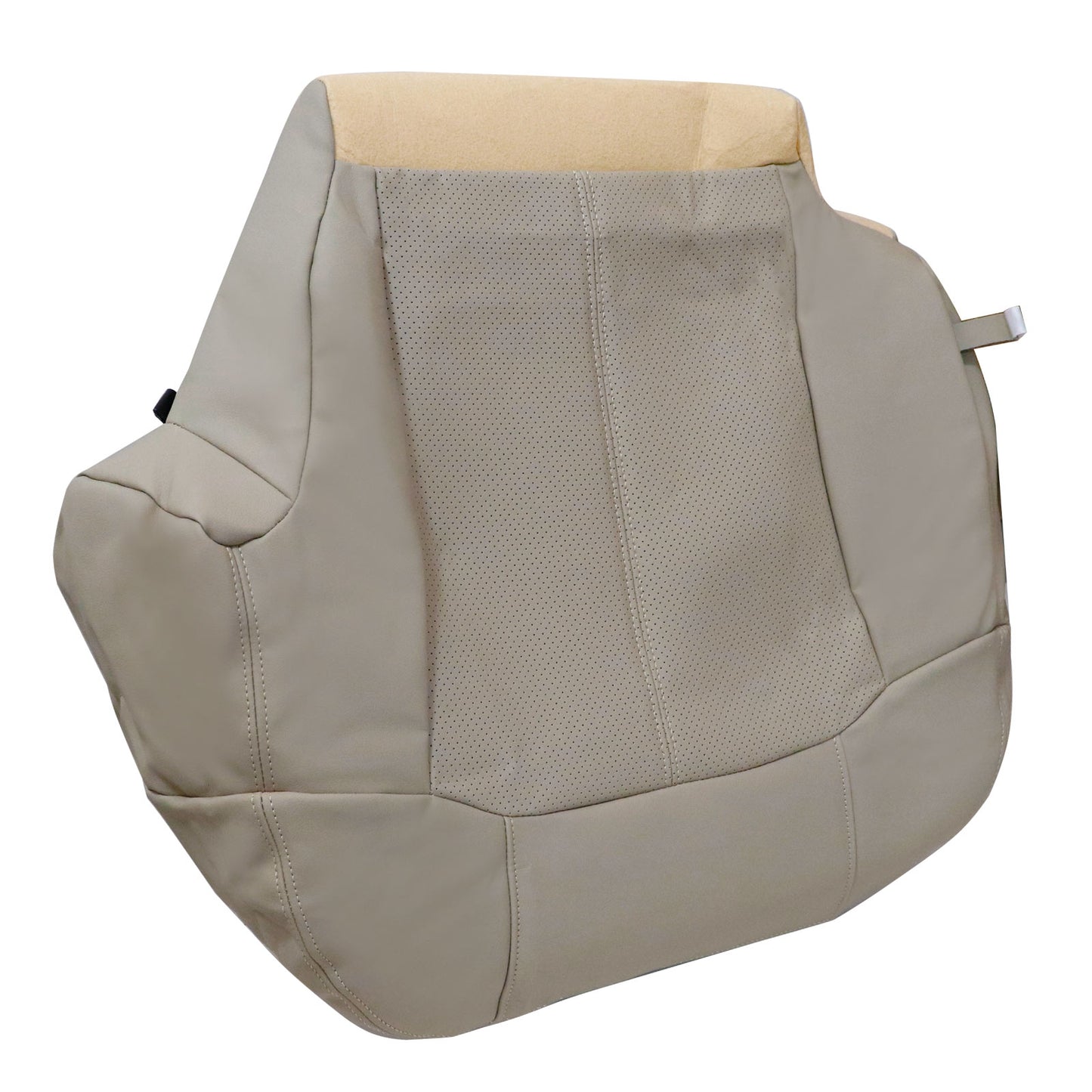 For 2002 Cadillac Escalade Front Driver & Passenger Bottom Perforated Leather Seat Cover Tan