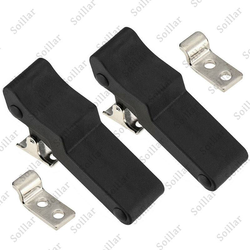 2Pcs Black Sun Visor Fixed-Clip Hook For VW Beetle Passat Golf Jetta 3B0857561B