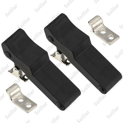 2Pcs Black Sun Visor Fixed-Clip Hook For VW Beetle Passat Golf Jetta 3B0857561B