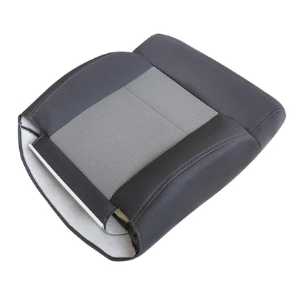 2004-2008 For Ford F150 XLT STX FX4 Front Driver & Passenger Bottom & Top Cloth Seat Cover Dark Gray & Both Side Bottom Foam Cushion