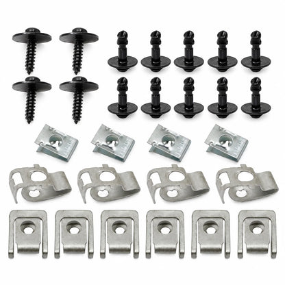 28x Engine splash guard mounting kit screw For 2011-2018 AUDI Q5 A4 A5 A6 A7