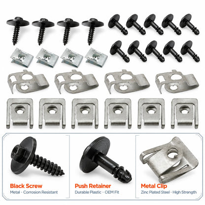 28x Engine splash guard mounting kit screw For 2011-2018 AUDI Q5 A4 A5 A6 A7
