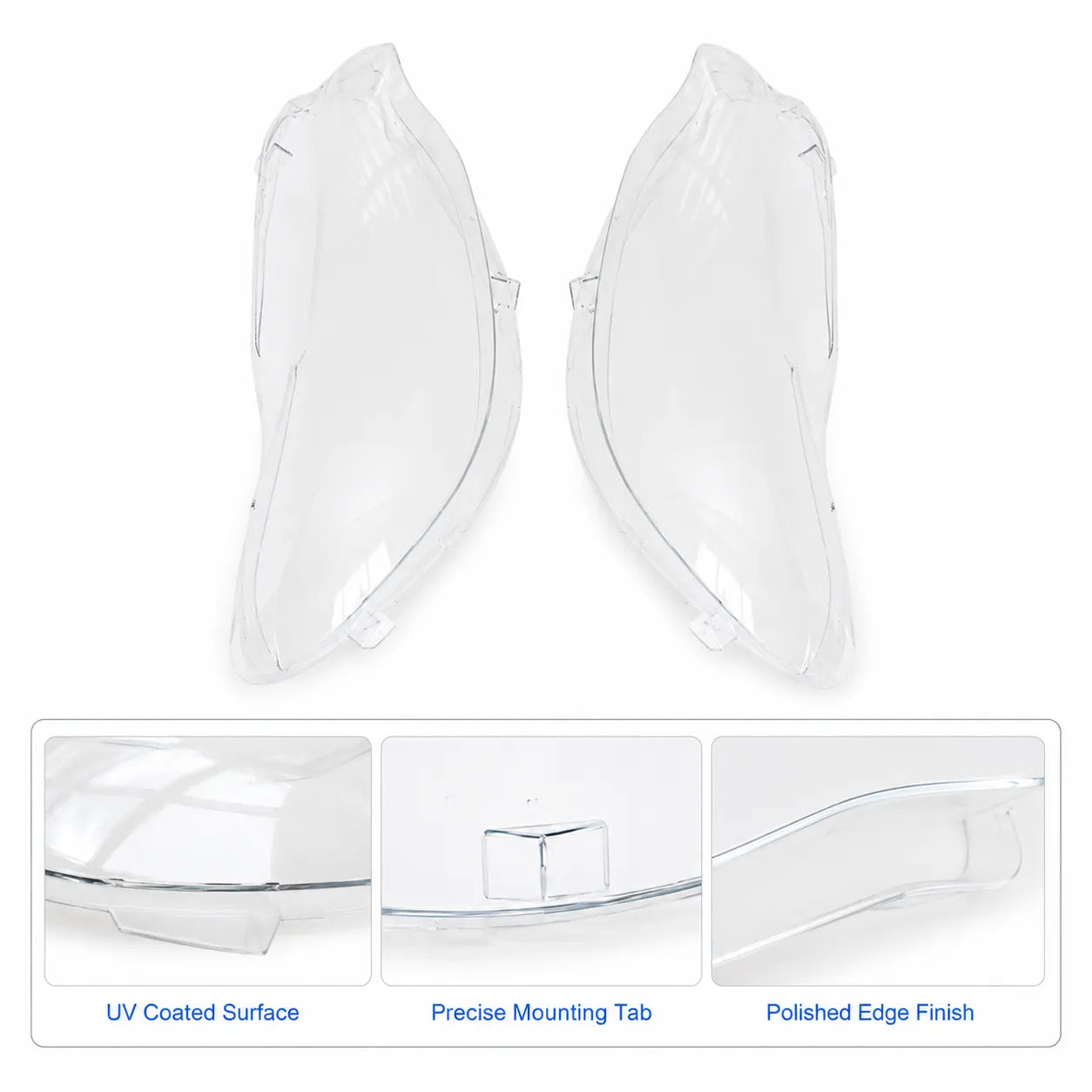 Pairs For 2 Series BMW F22 F23 Coupe 2014-2021 Car Headlight Lens Cover