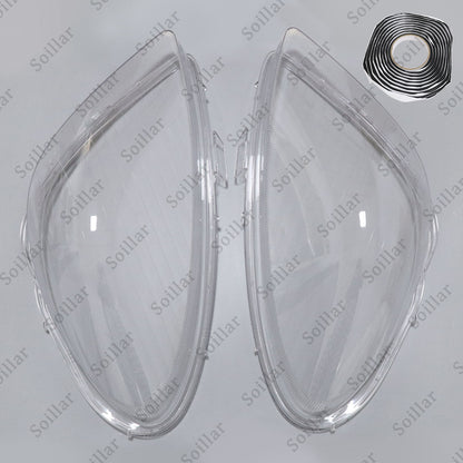 Pair Front Headlight Lens Cover+Glue For Mercedes-Benz SLK R171 2005-2011