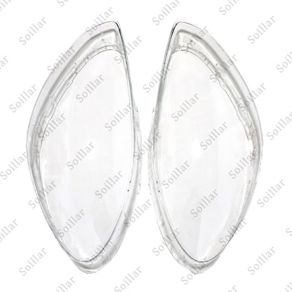Pair Front Headlight Lens Clear Cover + Glue For Porsche Panamera 2017-2020