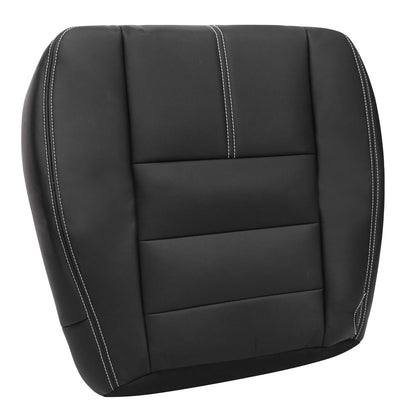 For 2008-2010 Ford F250 F350 Super Duty Lariat XL Driver & Passenger Bottom & Top Leather Seat Cover Black