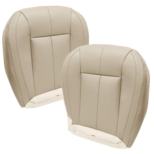 For 1999-2004 Jeep Grand Cherokee Front Driver & Passenger Bottom Leather Seat Cover Tan