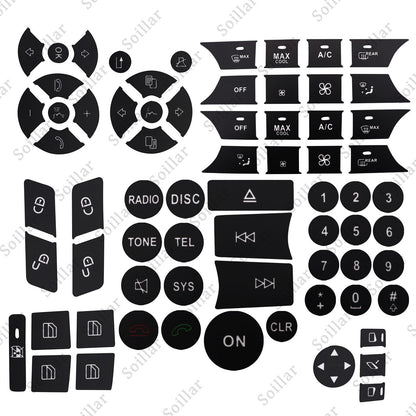 FOR 2007-14 Mercedes Benz Repair Button DOOR Steering A/C Window Radio Stickers