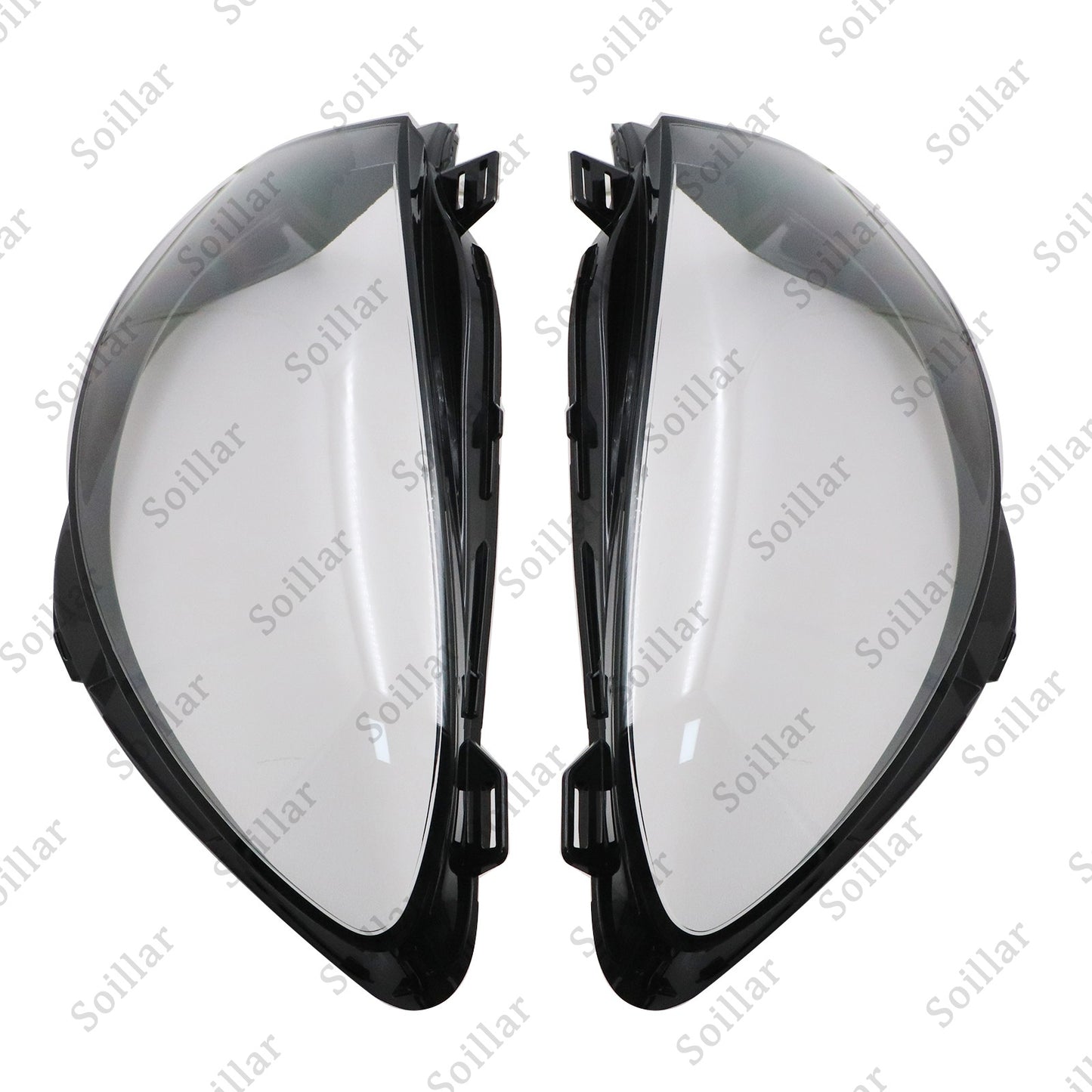 Pair Headlight Lens Cover Clear For 2016-2019 Mercedes Benz W166 GLE350 GLE43