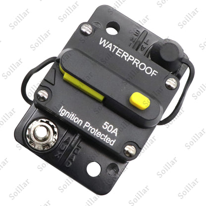 50AMP 12V DC Circuit Breaker Reset Car Auto Marine Stereo Audio FuseInverter