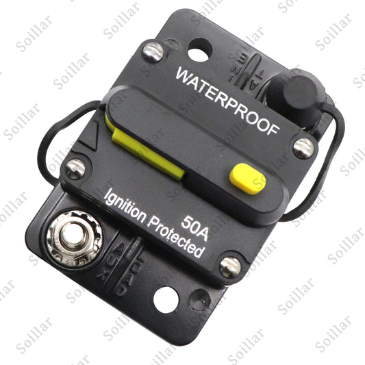 50AMP 12V DC Circuit Breaker Reset Car Auto Marine Stereo Audio FuseInverter