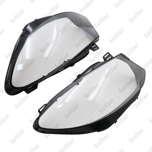 Pair Headlight Lens Cover Clear For 2016-2019 Mercedes Benz W166 GLE350 GLE43