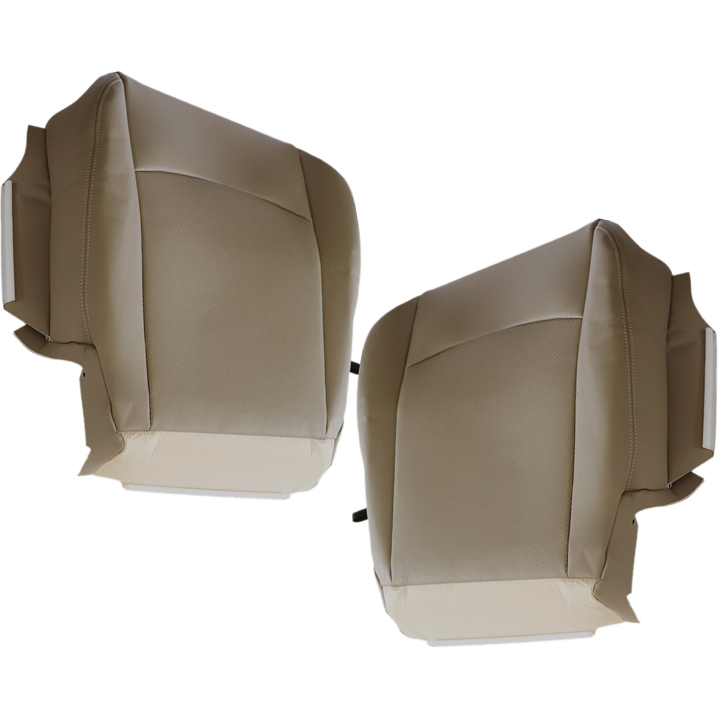 For 2009-2012 Dodge Ram 1500 2500 Front Driver & Passenger Bottom Perforated Leather Seat Cover Tan