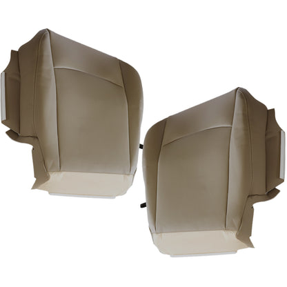 For 2009-2012 Dodge Ram 1500 2500 Front Driver & Passenger Bottom Perforated Leather Seat Cover Tan