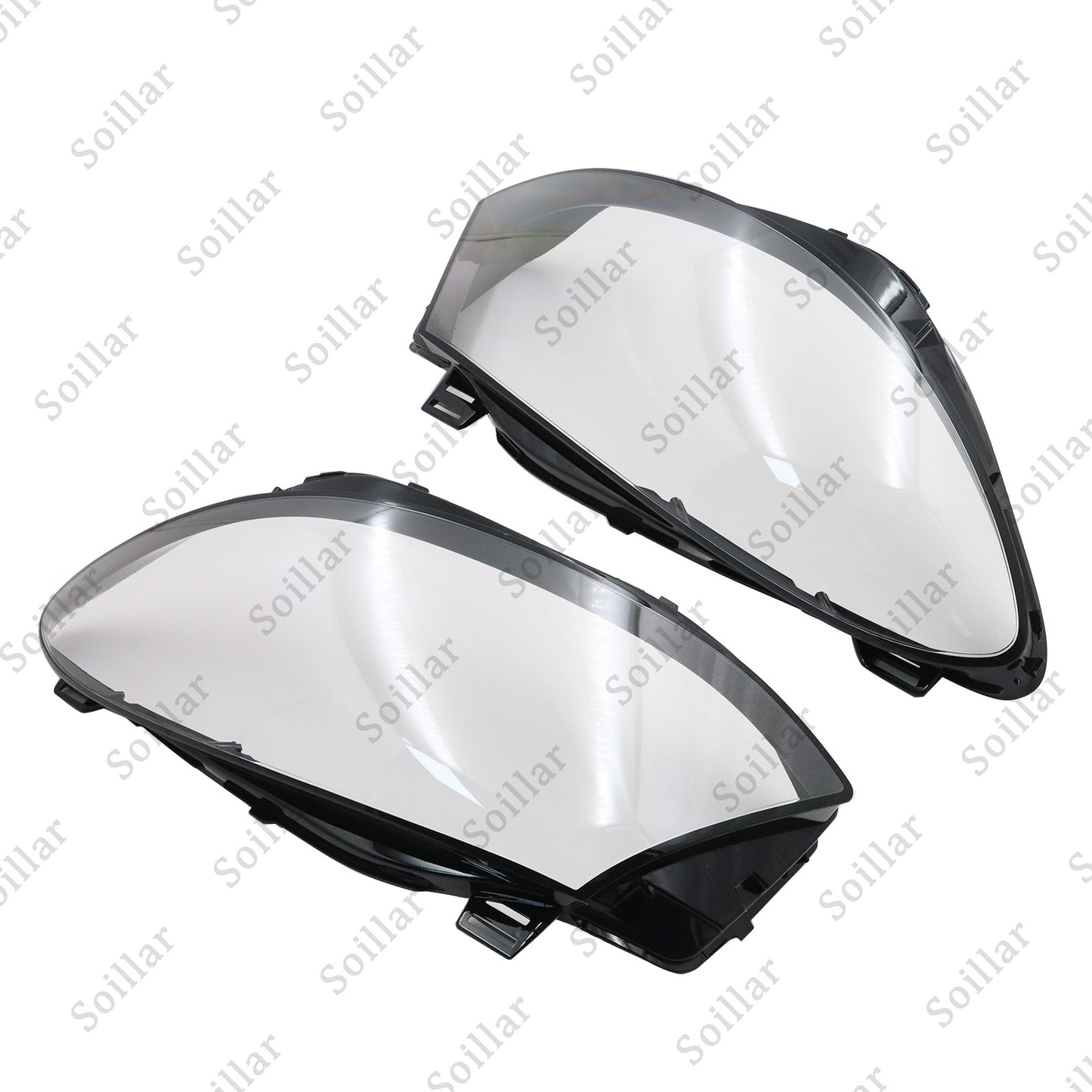 Pair Headlight Lens Cover Clear For 2016-2019 Mercedes Benz W166 GLE350 GLE43
