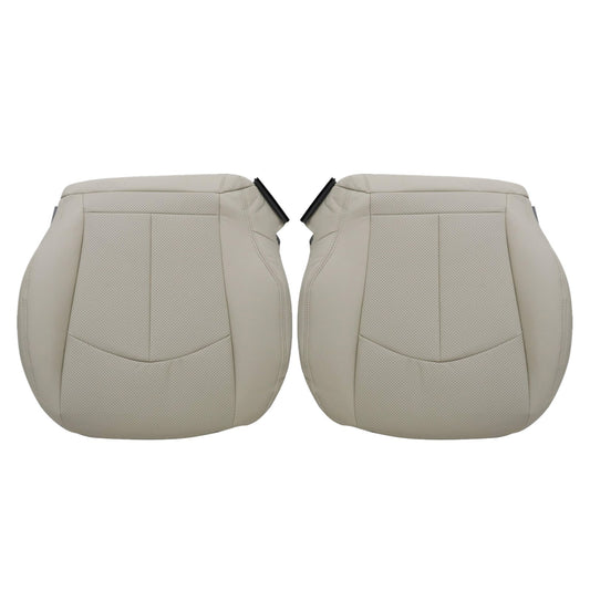 For 2003-2009 Mercedes Benz E63 E280 E300 E320 E350 E500 E550 Driver & Passenger Bottom PERFORATED Leather Seat Cover Light Tan