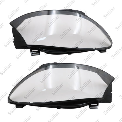 Pair Headlight Lens Cover Clear For 2016-2019 Mercedes Benz W166 GLE350 GLE43