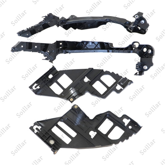 4Pcs For 2010-2013 Volkswagen Golf GTI Black Bumper Bracket Left+Right