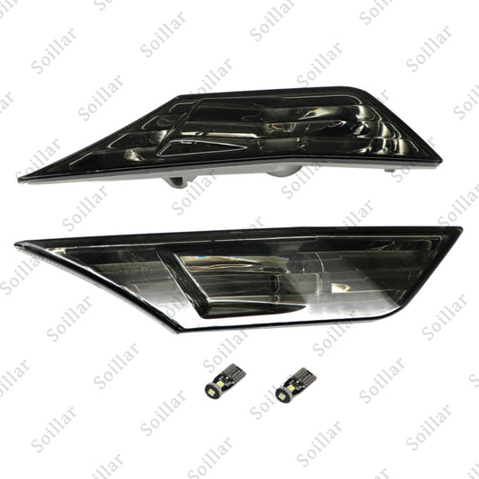 Smoked Side Marker Lamp Turn Signal Light W/ Led Bulbs for Honda Civic 2016-2021