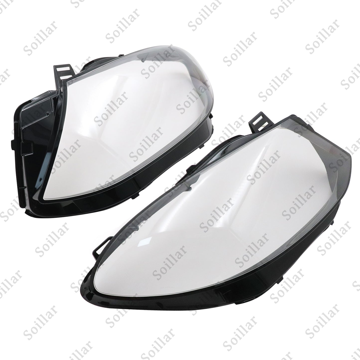 Pair Headlight Lens Cover Clear For 2016-2019 Mercedes Benz W166 GLE350 GLE43