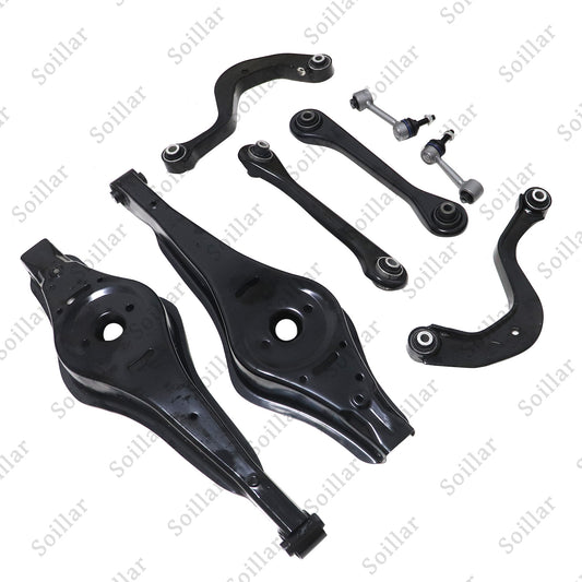 8pcs Rear Upper & Lower Control Arm w/Bushing For Audi A3 VW Jetta Passat Tiguan