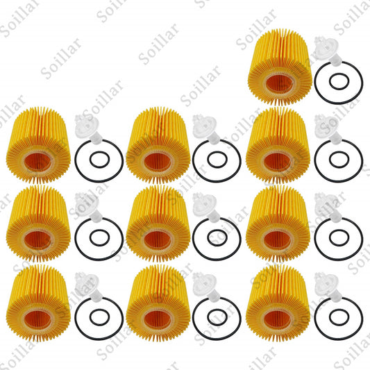 10x Engine Oil Filter Kit for Toyota Camry Sienna Highlander RAV4 2.5L 2.7L 3.5L