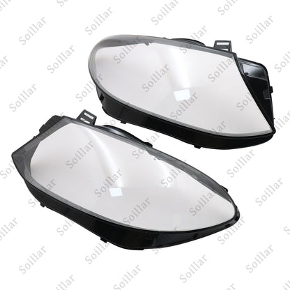 Pair Headlight Lens Cover Clear For 2016-2019 Mercedes Benz W166 GLE350 GLE43