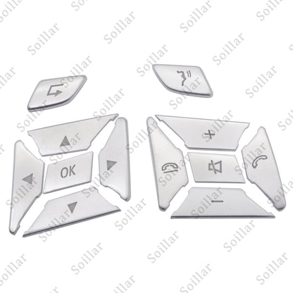 Fit for Mercedes Benz E C G Class W204 12-16 Steering Wheel Button Trim Silver