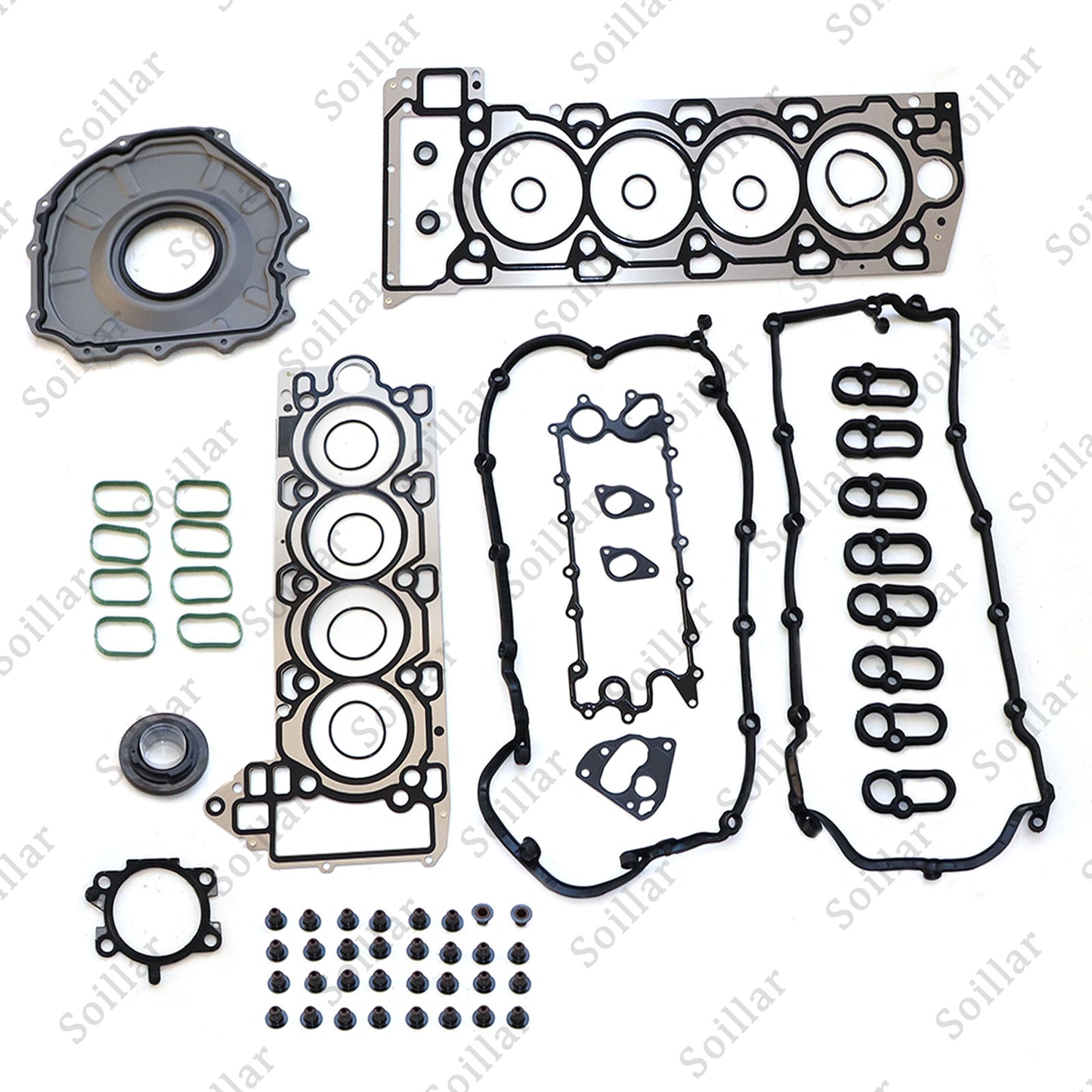5.0L Engine Rebuild Gasket+Piston(w/rings)+Valve Kit For Jaguar Land Rover AJ133