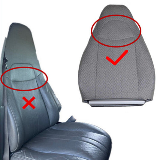 For 2003-2014 Chevy Express & GMC Savana 1500 Front Driver & Passenger Bottom & Top Leather Seat Cover Gray