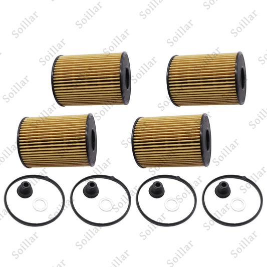 4Pcs High Quality Oil Filter Pack With Seals For 2021 Kia Optima 2.5L Engine