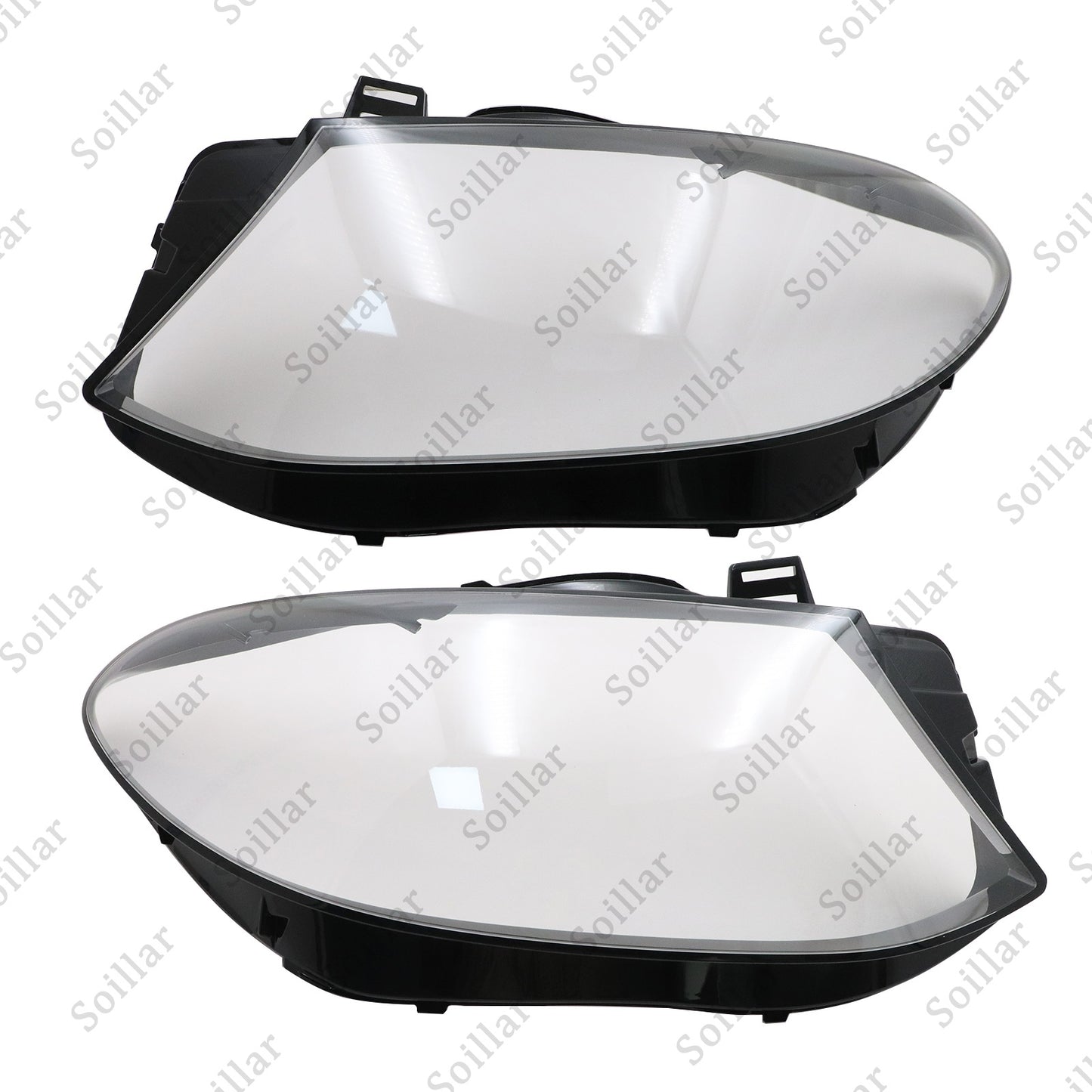 Pair Headlight Lens Cover Clear For 2016-2019 Mercedes Benz W166 GLE350 GLE43