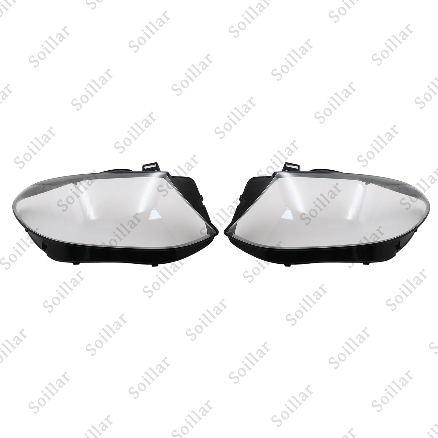 Pair Headlight Lens Cover Clear For 2016-2019 Mercedes Benz W166 GLE350 GLE43